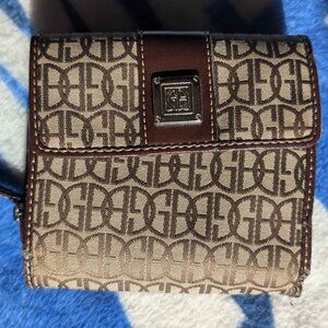 Giani Bernini Trifold Foldover Wallet with Textile Logo print